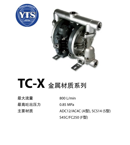 易威奇TC-X系列YTS气动隔膜泵